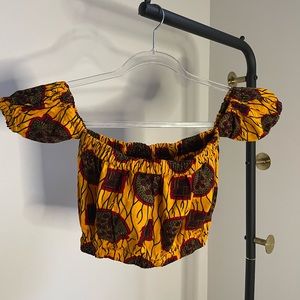 African Print Crop Top